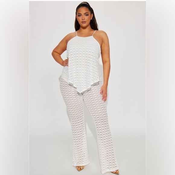 Nwt Fashion Nova White Lace Jumpsuit - Picture 4 of 6